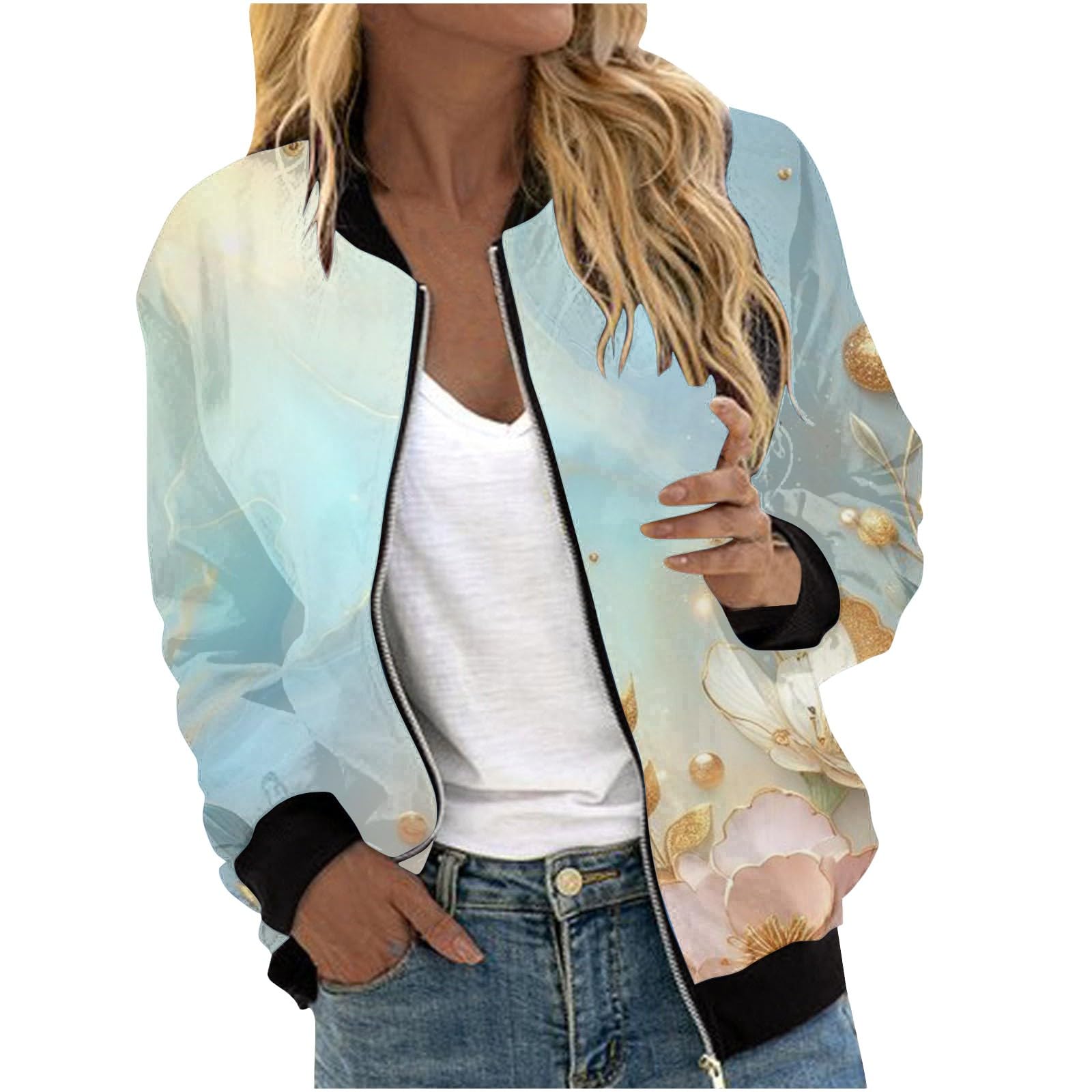 Women Autumn Fashion Leisure Square Thin Pocket Jacket Blouse Coat Baseball Top Lined Hoodie Womans Jackets