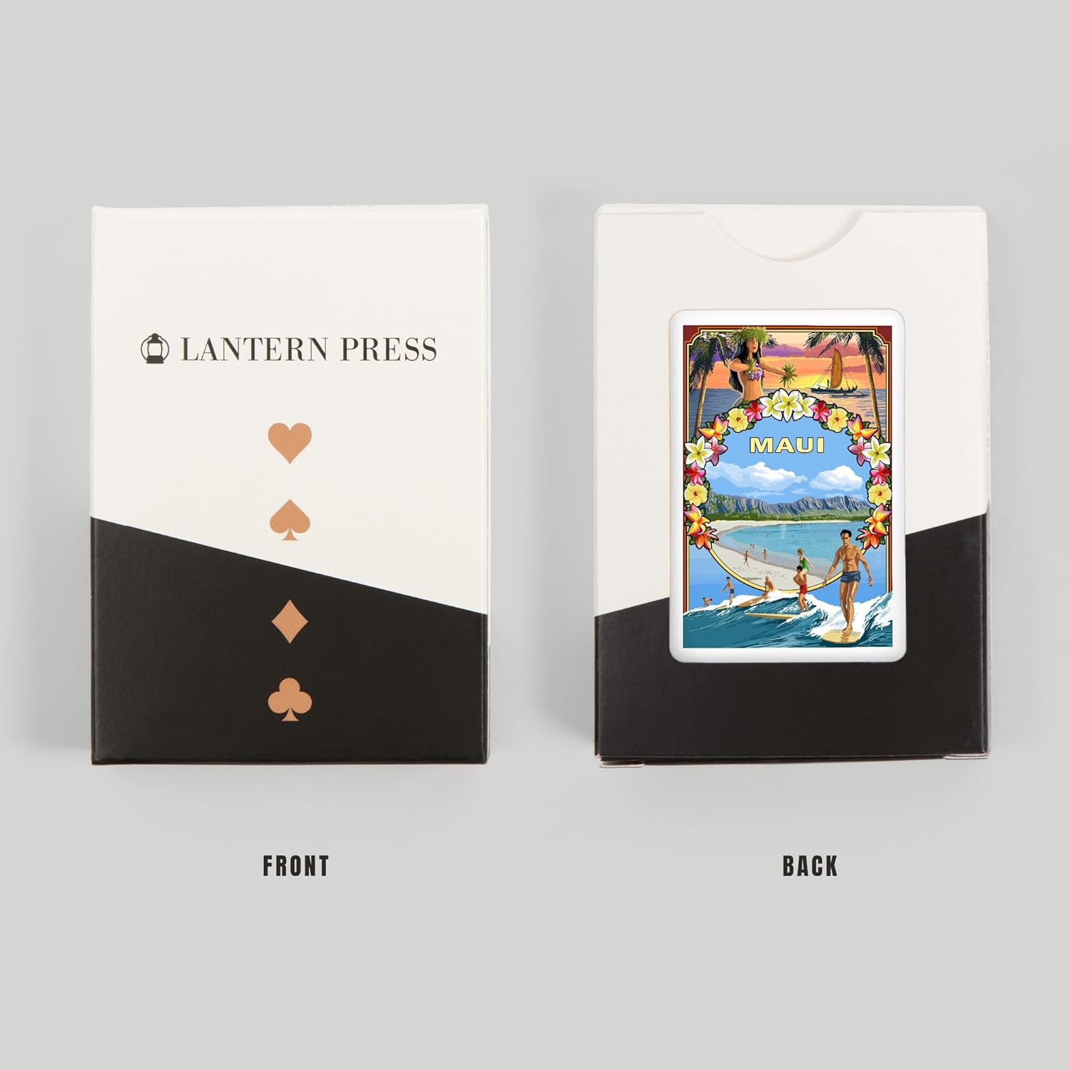 Lantern Press Maui, Hawaii, Montage Scene, 52 Playing Cards for Adults, Poker Size Card Deck