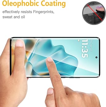 WFTE 2-Pack Screen Protector for Motorola Moto Edge 60/60 Fusion/60 Pro 3D Full Coverage,Anti-Scratch,Anti-fingerprint,Bubble-Free,Premium Tempered Glass Screen Protector For Motorola Edge 60(Black)