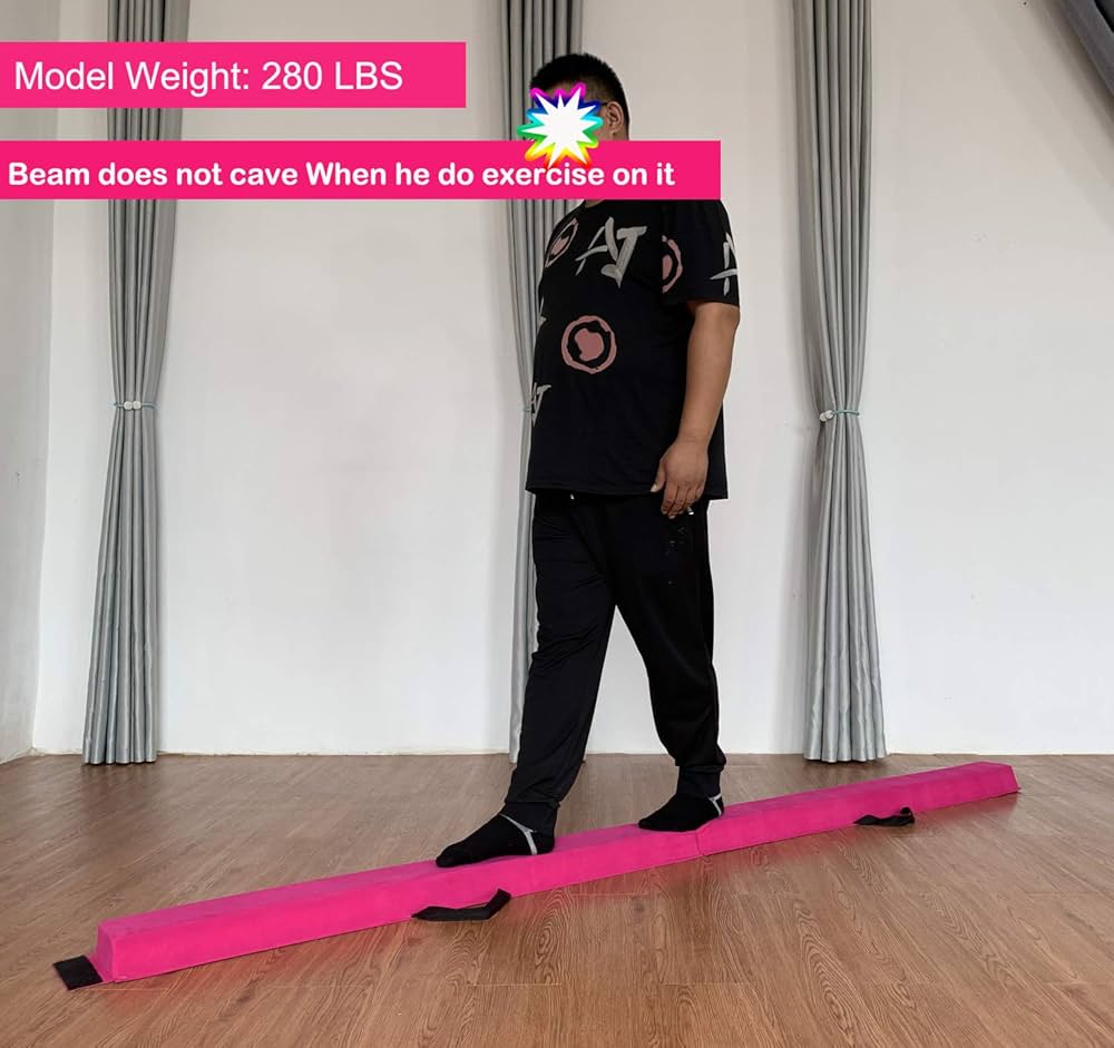 MARFULA 6 FT / 8 FT / 9 FT Gymnastics Balance Beam Floor Folding Beam
