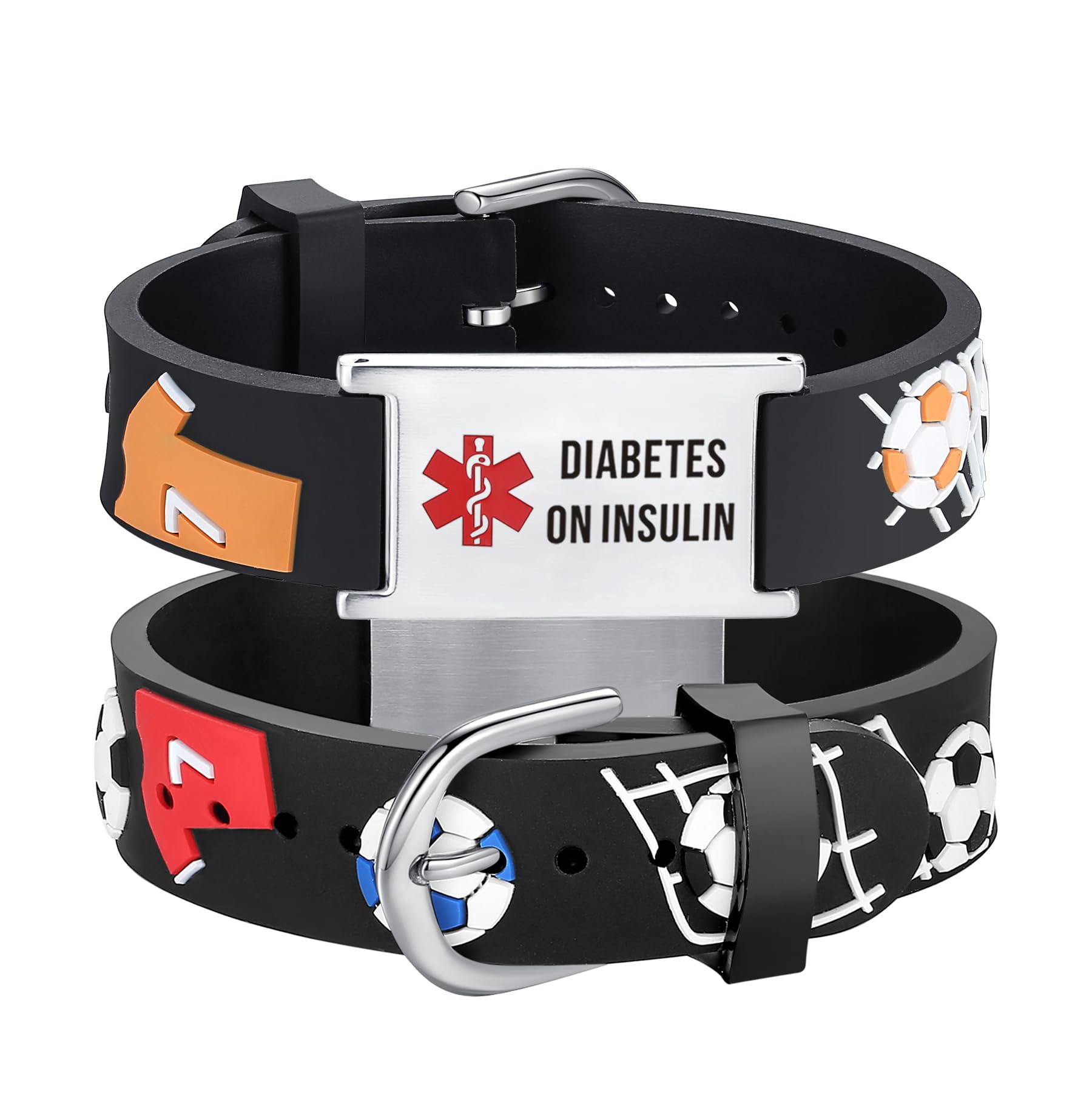 LinnaLove cartoon medical alert id bracelets Parents gift to Son, daughter, brother, sister