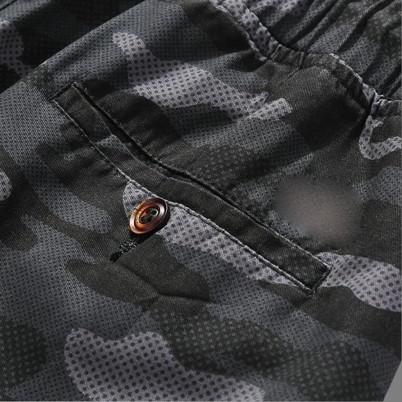 Short d'été décontracté confection premium en coton stretch masculin - 4