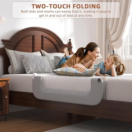 Miniatura 2 de Riel de cama para niños pequeños, protector de riel de cama de bebé para niños, rieles de cama para niños pequeños con ajuste de anclaje reforzado,