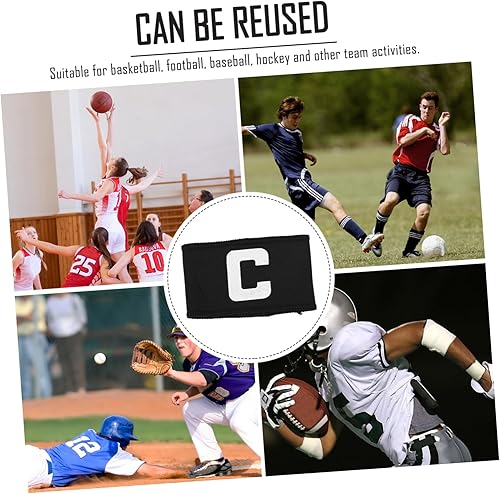 Miniatura 2 de BESPORTBLE 3 unids Capitán Brazalete Mangas Brazo Fútbol Pulseras Elásticas Pulseras Ajustable Fútbol Accesorios C