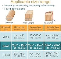 Vista 2 de 16 protectores de patas de silla para suelos de madera dura, almohadilla de fieltro de silicona para patas de muebles para proteger suelos