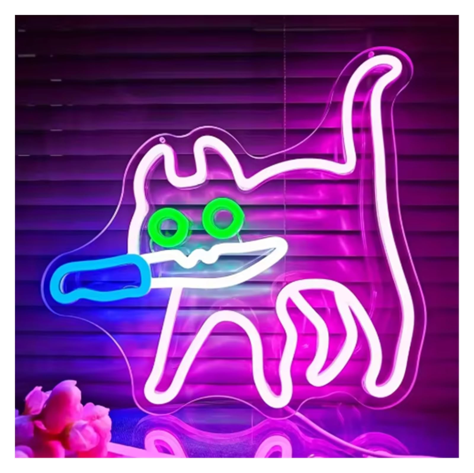 LEMST Sign Lamp Cat Neon Sign, Suitable for Hotels, Living Rooms, Game Halls, Parties, Bedrooms, USB Powered 30x29.5cm