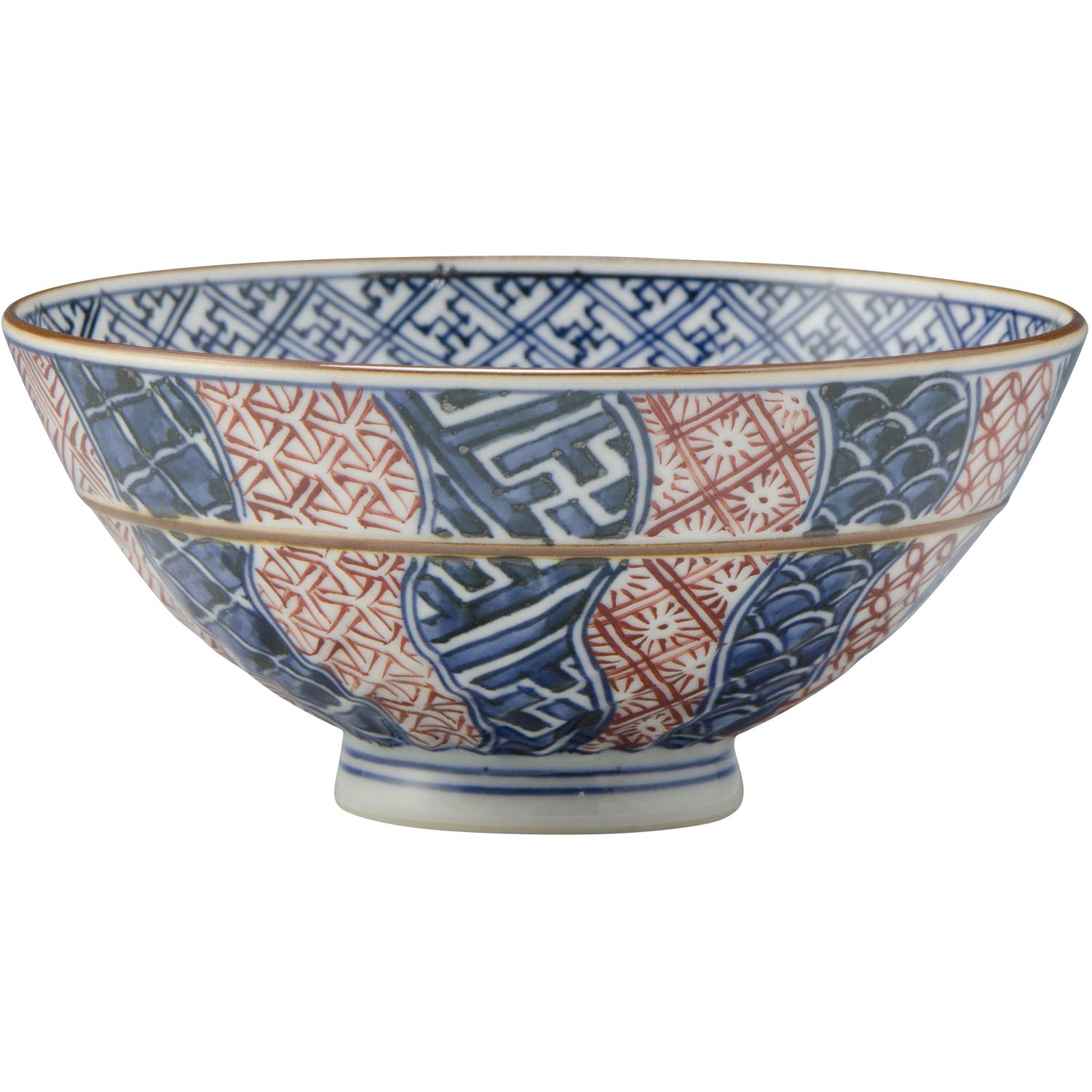 Amazon｜京焼 清水焼 鳳山窯 飯碗 大 染赤捻祥瑞 lhs579-01｜飯碗