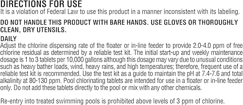 Miniatura 5 de Pool Mate Pestañas jumbo prémium de disolución lenta de 5 libras, tabletas de cloro de 3 pulgadas, fabricadas en Estados Unidos