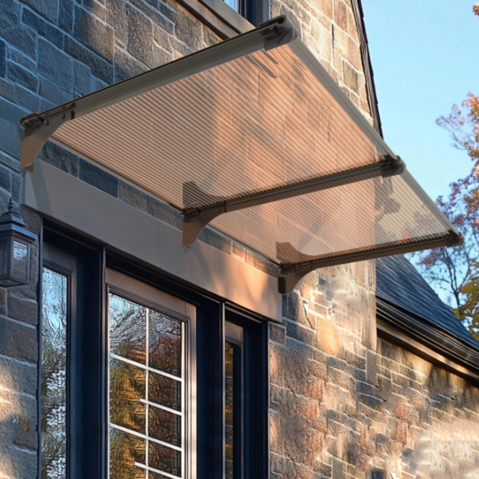 Auvent de porte pour porche et fenêtre avec marquise polycarbonate jardin