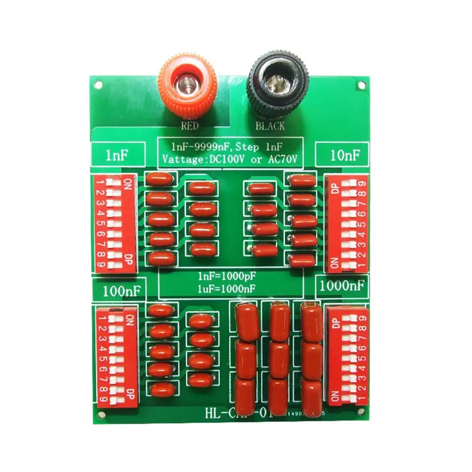 Placa de condensador programable de 1 nF a 9999 nF con paso de 1 nF para proyectos 6