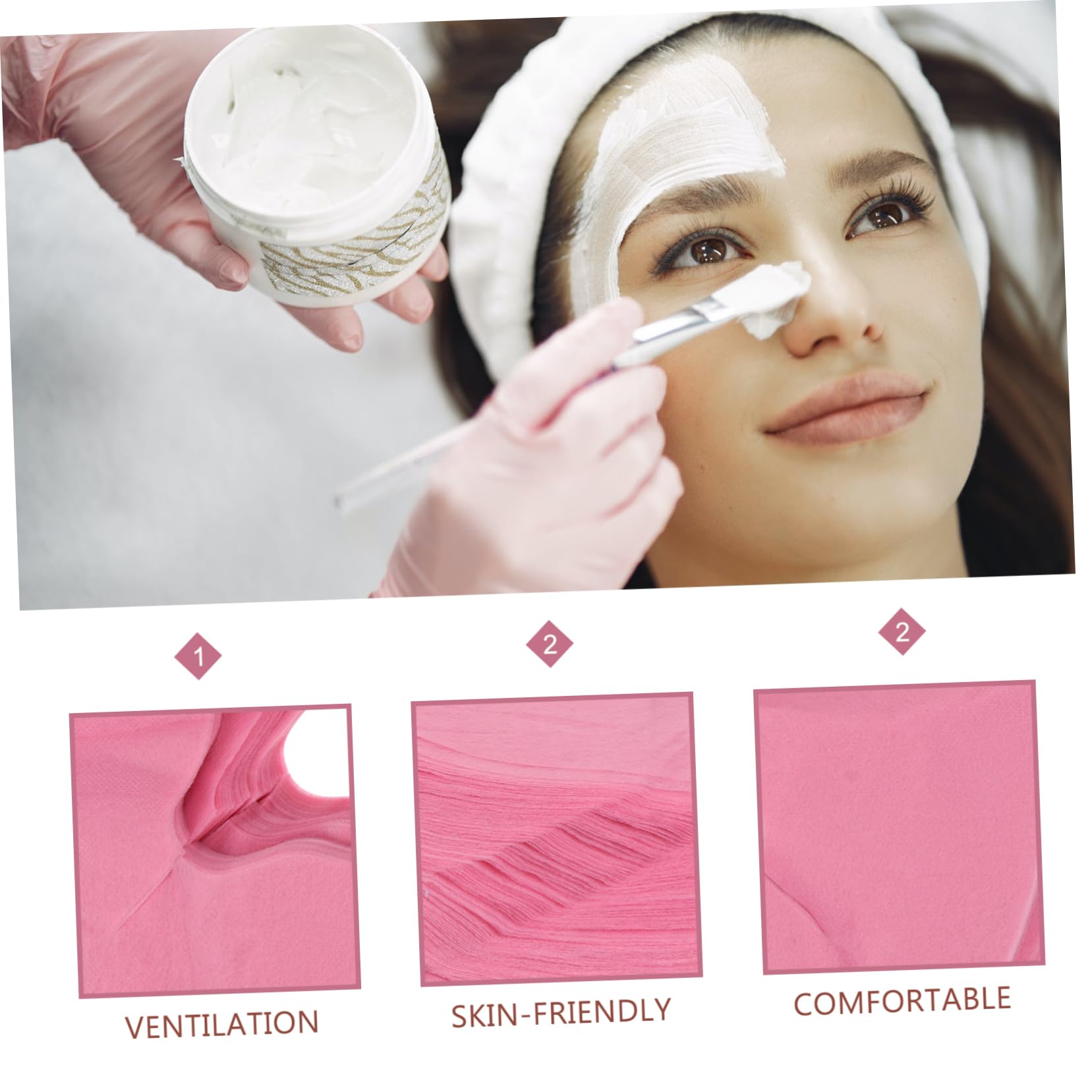 Healvian 150pezzi Tappetini Riutilizzabile Per Lettini Massaggio Per Viso Non Per Centri Estetici e Spa Facili Da Usare e Igienici