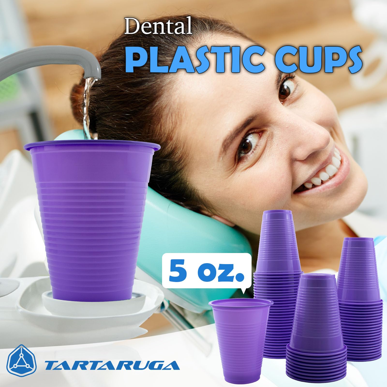 1000 vasos de plástico desechables de grado dental de 5 onzas, resistentes y duraderos, desechables unisex para beber
