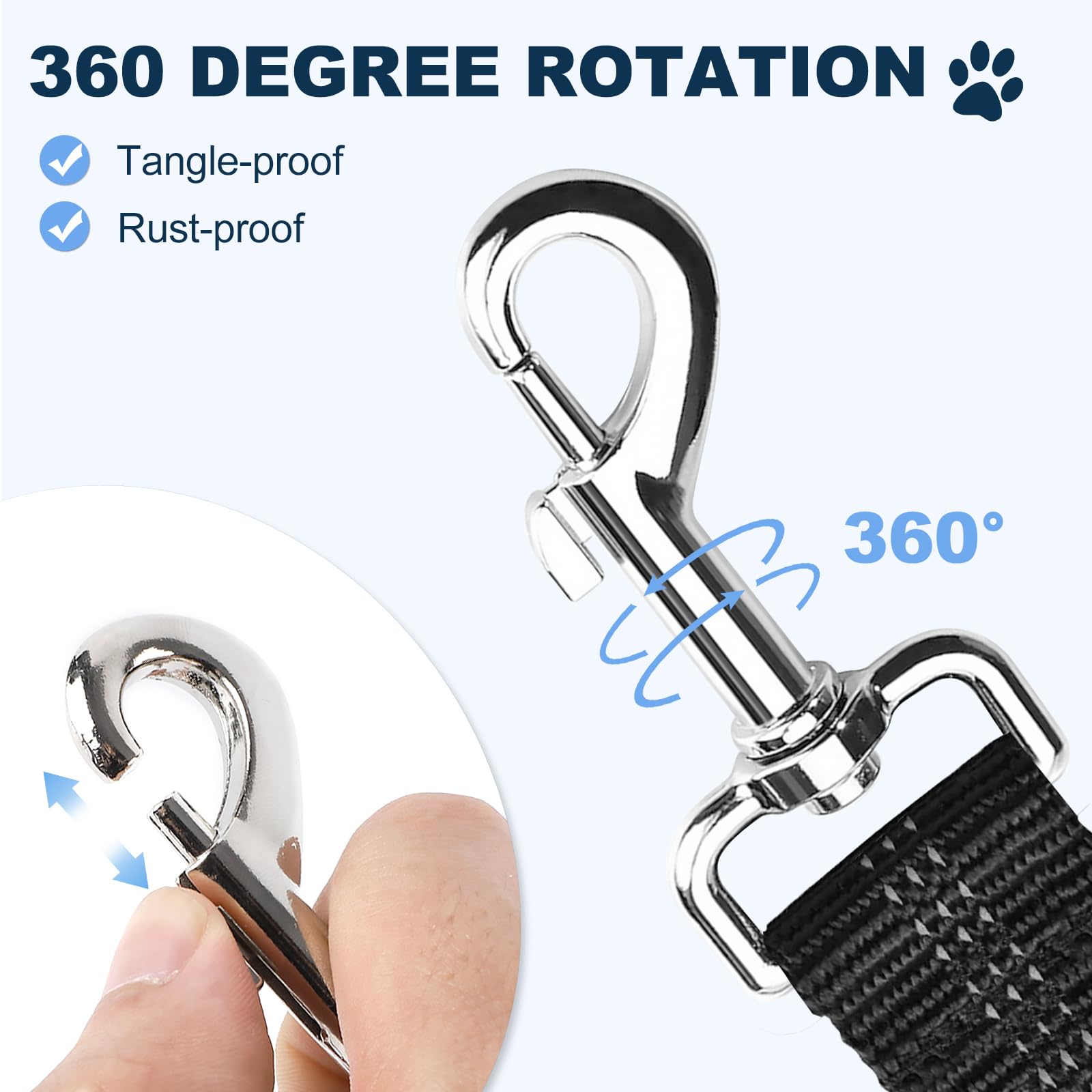 1pk Ceintures de sécurité de Voiture pour Chien, réglable 50-75cm Ceinture de Securite pour, des Chocs pour Tout Type de Voiture pour Tous Les Chiens et Chats(Noir)