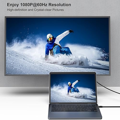 Miniatura 2 de BENFEI Cable Mini DisplayPort a VGA de 3 pies, cable Mini DisplayPort a VGA (compatible con Thunderbolt 2) con MacBook AirPro, Surface ProDock,