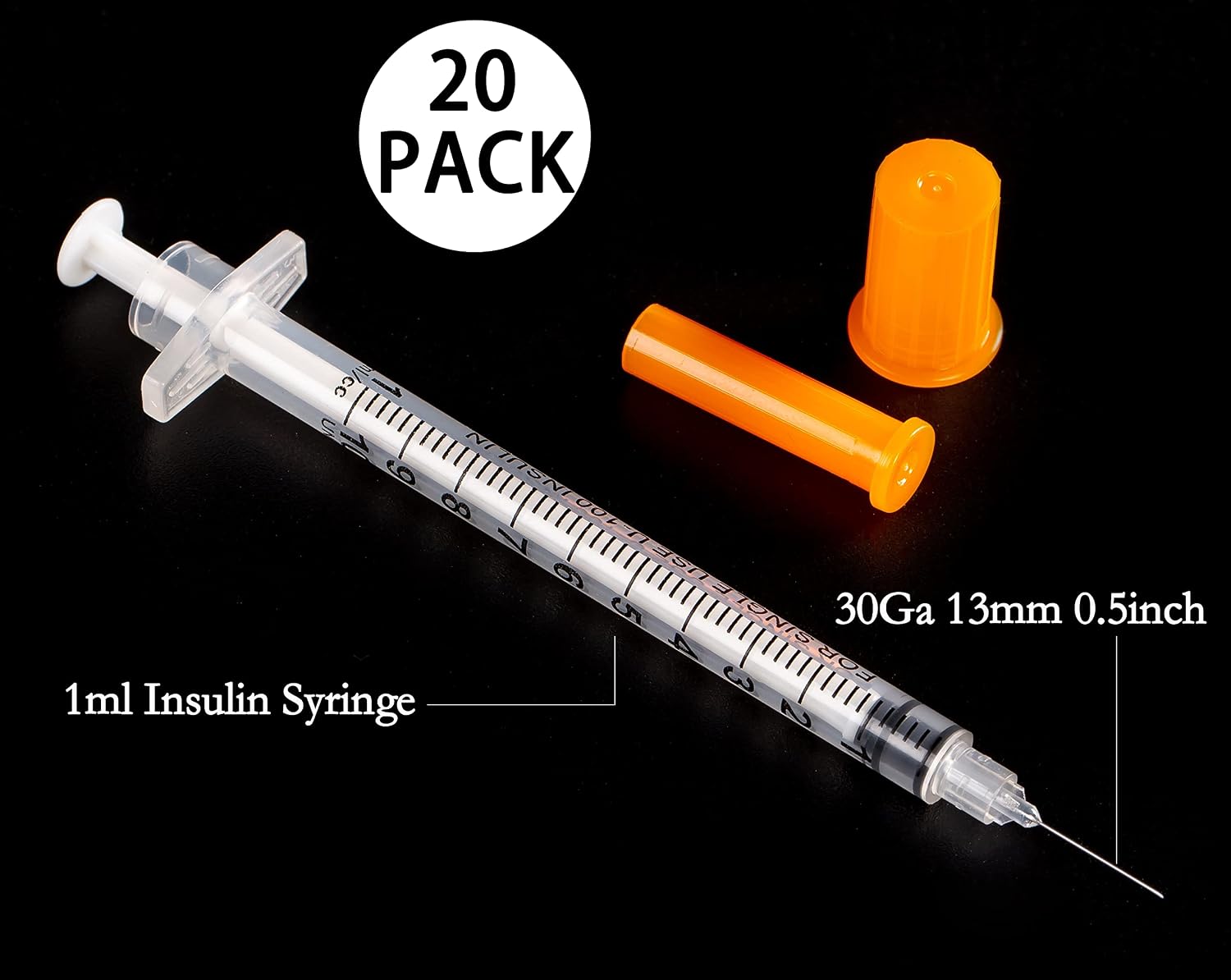 1ml with 30Ga 13mm/0.5inch Disposable Plastic Measuring Dispensing Tool