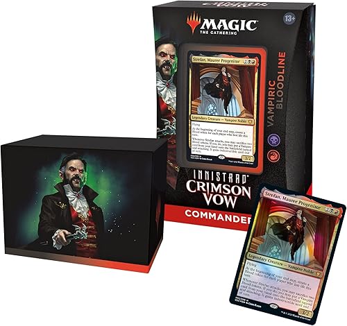 Magic The Gathering Innistrad Carmesí Vow Commander Deck  Vampiric Bloodline (Negro-Rojo)