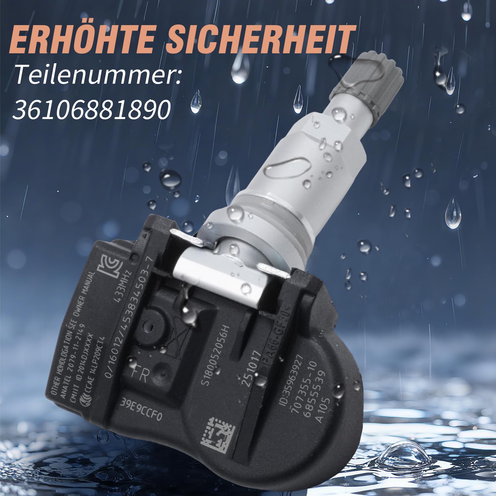 Czujniki ciśnienia w oponach TPMS 36106856209 36106881890 system monitorowania ciśnienia w oponach 433 MHz zamiennik do BMW zamiennik MINI do samochodów ALPINA
