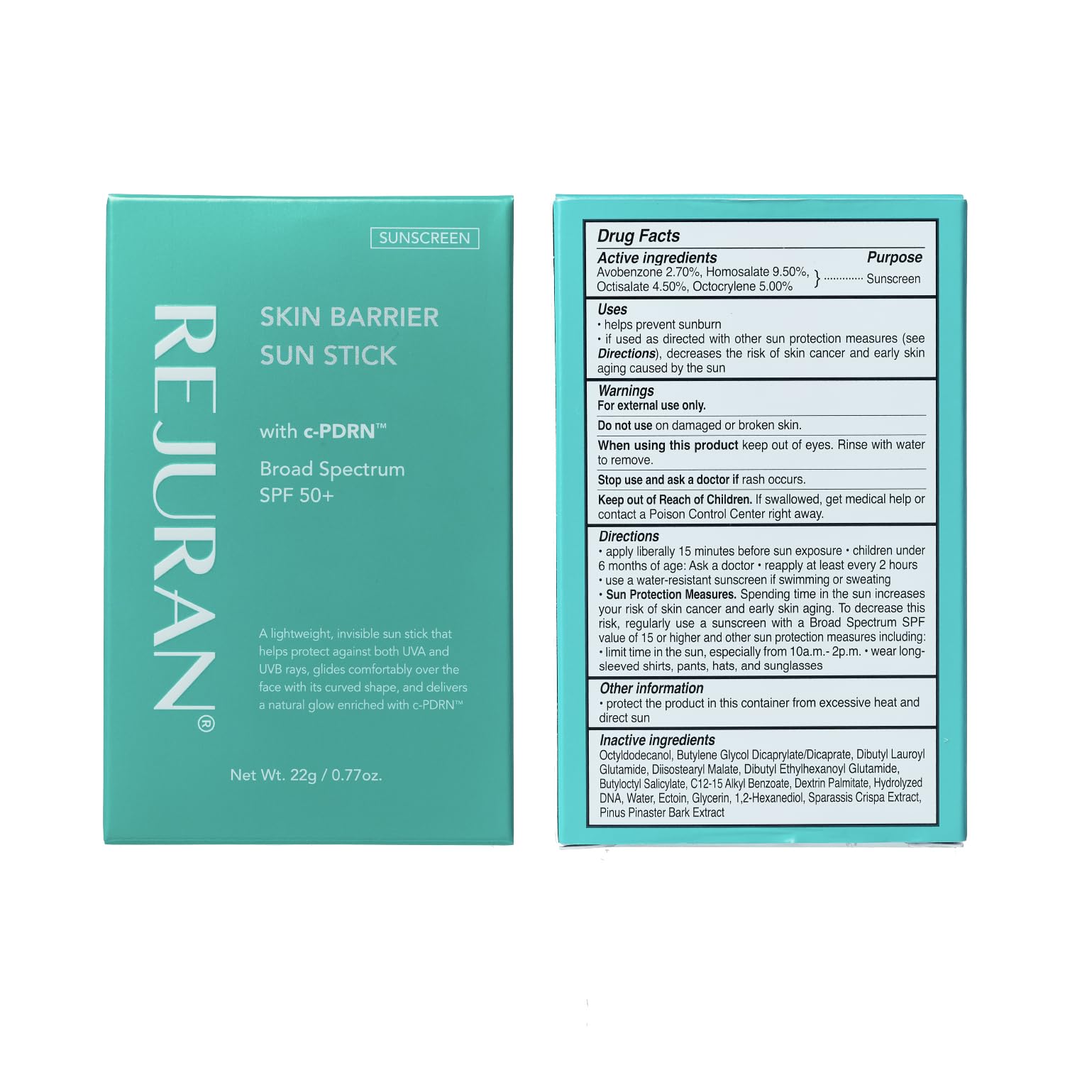 REJURAN Skin Barrier Sun Stick SPF 50+, c-PDRN® Daily Sunscreen, 0.77 oz