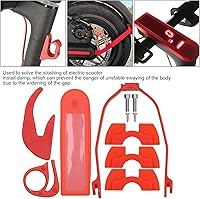 Vista 7 de Keenso Kit de guardabarros para scooter eléctrico, funda protectora de silicona para scooter eléctrico + 2 ganchos + 3 piezas de amortiguación +
