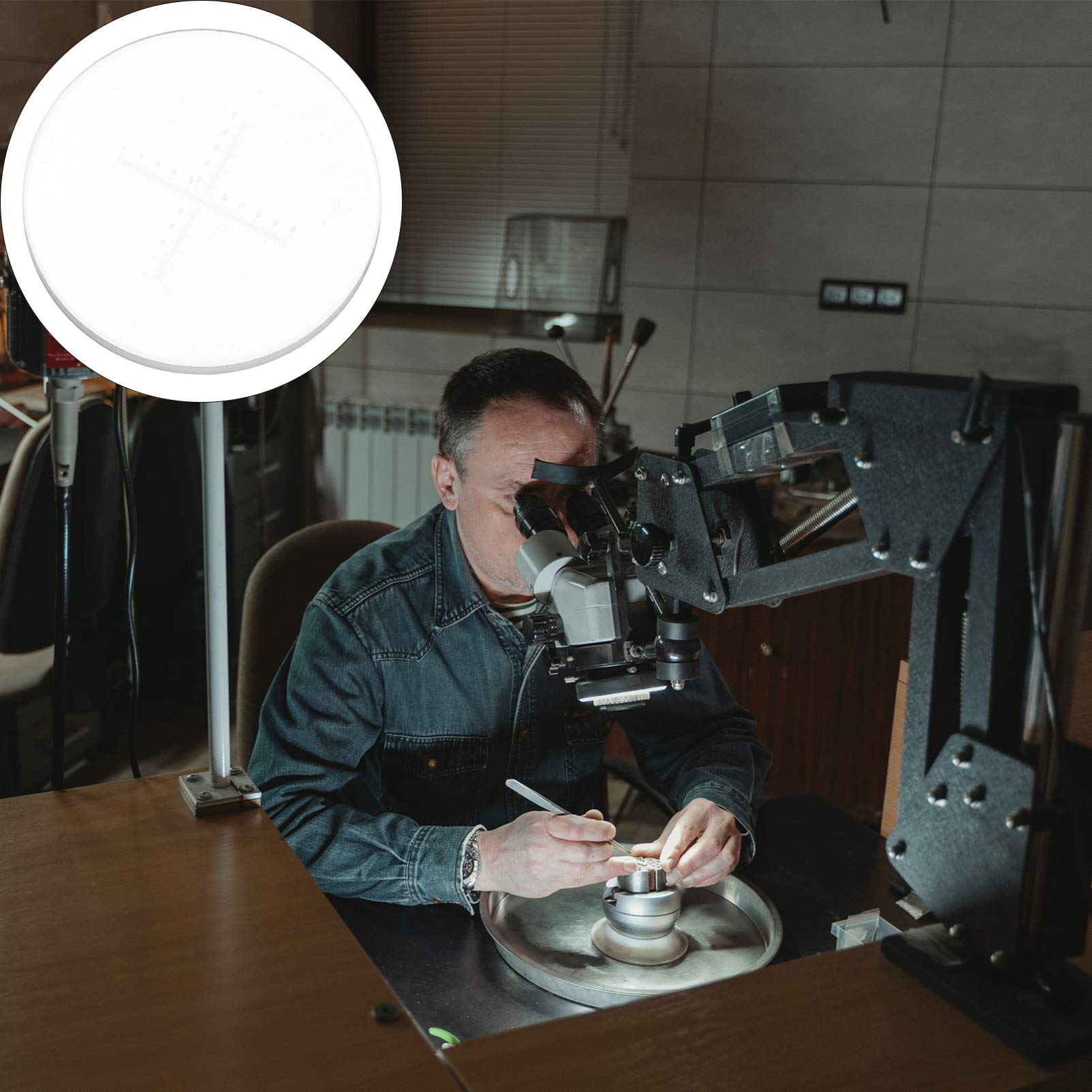 Baluue 3pièces Règle De Mesure Oculaire pour Microscope Micromètre De Précision pour Analyse Quantitative Et Calibration des Paramètres Techniques
