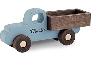 Personalized Wooden Colorful Montessori Cars Toy Set of 3