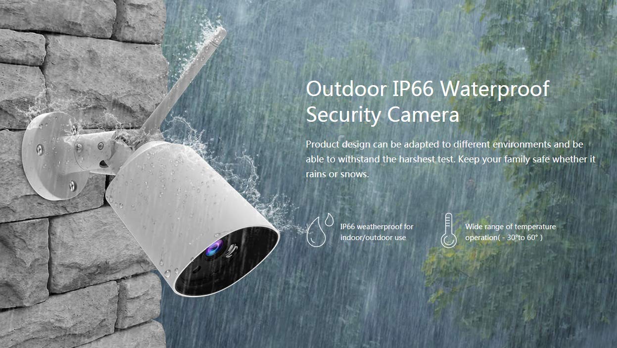 DOG-6W Outdoor 120° WiFi/IP Night Vision Camera 1080P Security Weatherproof Surveillance Two-Way Audio Camera