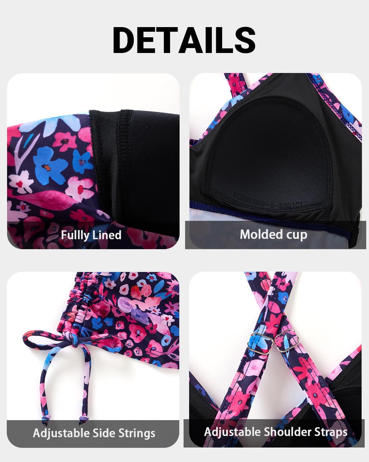 Tankini Swim Tops for Women - V Neck Bathing Suit Top No Bottom Swimsuit Tops 2025 - Image 4