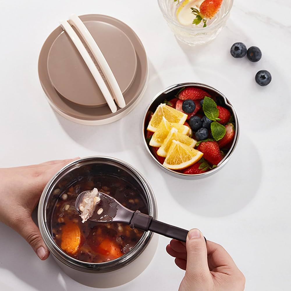 スープジャー　３回のみ使用 Amazon | スープジャー スープカップ レンジ対応 蓋付き 保温