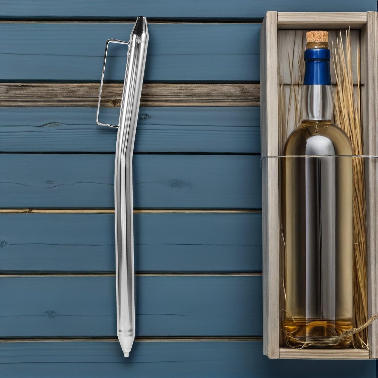 Dispensador de Vino para Barril de Roble, Acero Inoxidable, Plata