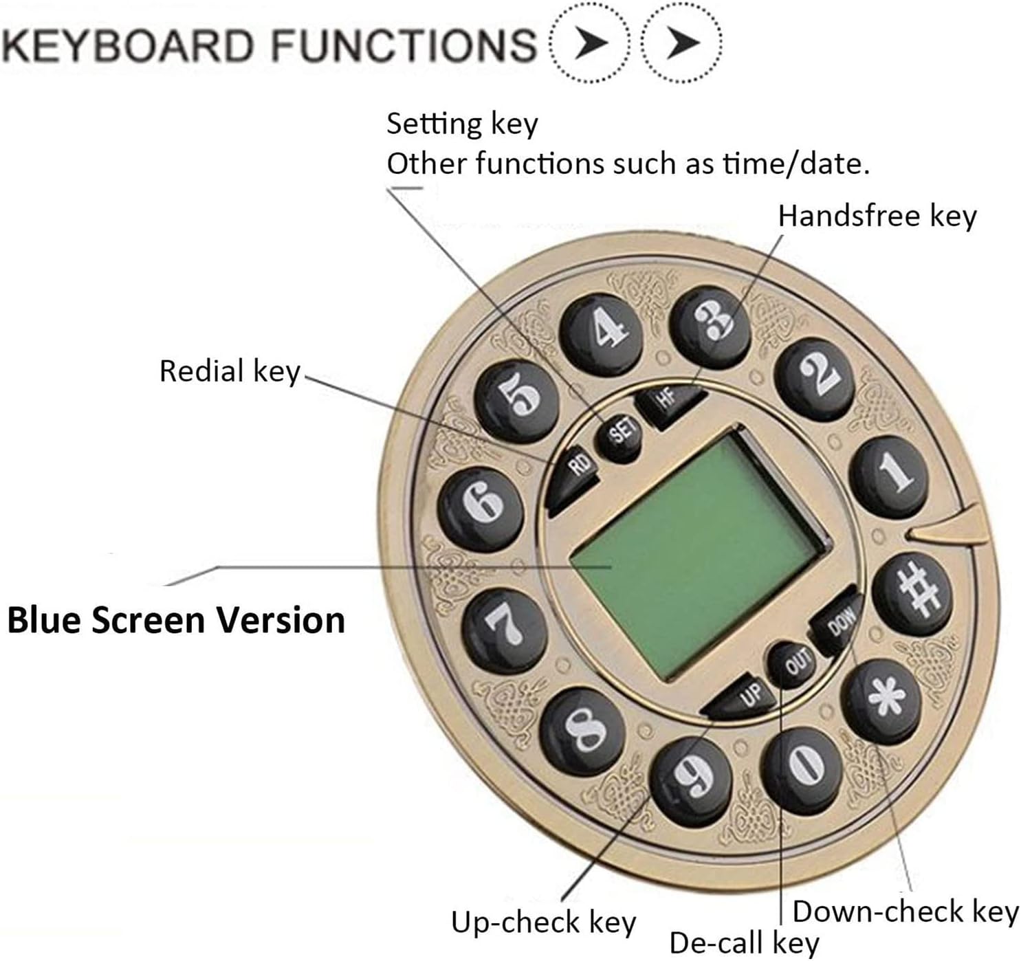 Retro Telephones, Landline Ceramic European Telephone, Telephone Landline Retro Innovative, High End Telephone Desktop Phone for Home Office Decor