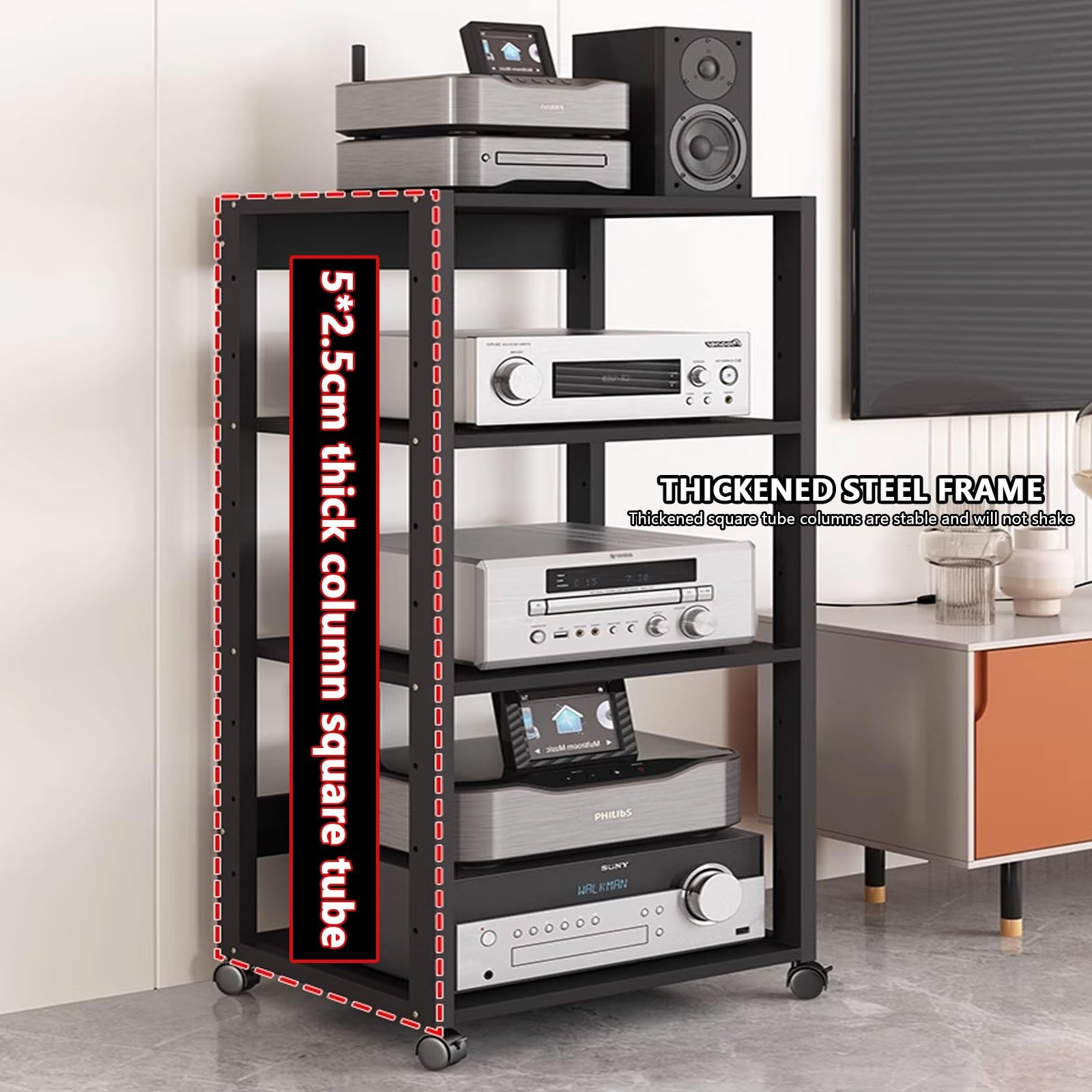 Moderno supporto multimediale audio-video multi-strato supporto per proiettore per camera da letto giradischi stand con stoccaggio soggiorno rack audio amplificatore mensola