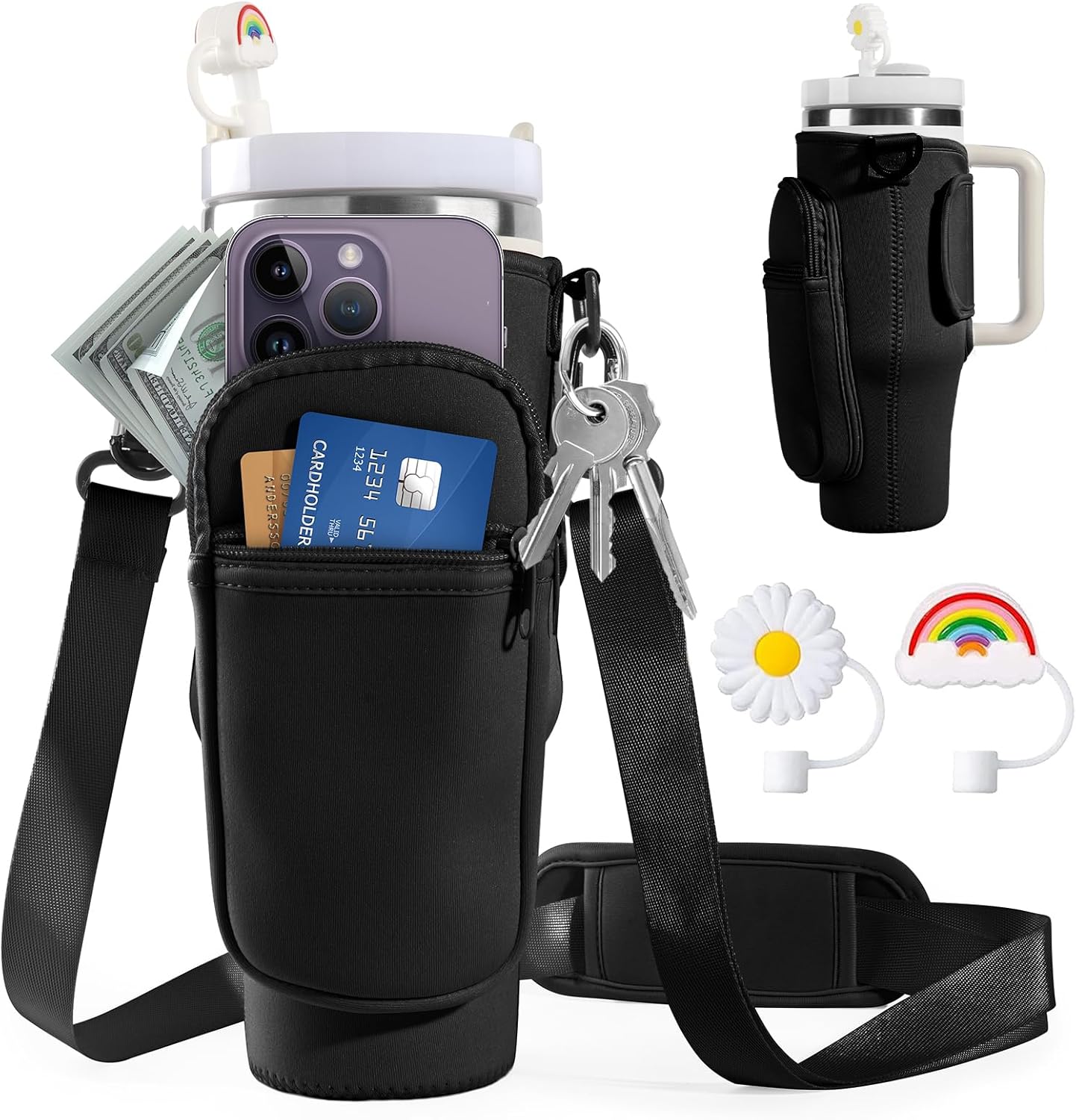 Smilfree Water Bottle Holder for Stanley 40 oz Tumbler with