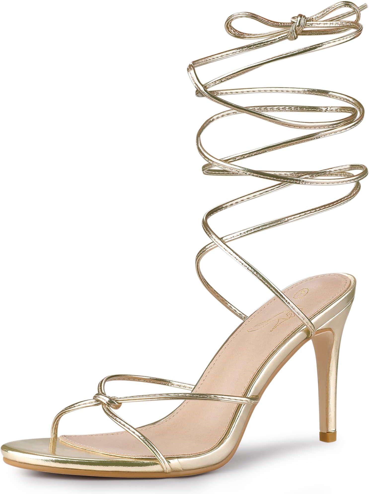 PerphyLace Up Slingback Strappy Stiletto Heels Sandals for Women
