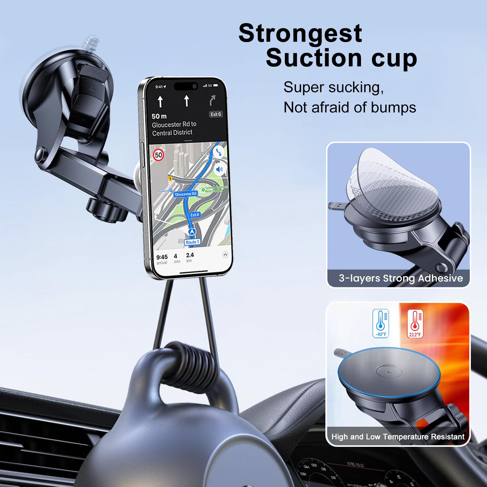 Car Mount For Pop Socket Dashboard Windshield Car Phone Holder