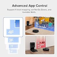 Vista 5 de roborock Aspiradora robot Q5+ con base autovaciante, limpieza manos libres hasta 7 semanas, succión máxima de 2700 Pa, tiempo de funcionamiento