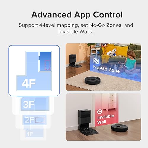 Miniatura 5 de roborock Aspiradora robot Q5+ con base autovaciante, limpieza manos libres hasta 7 semanas, succión máxima de 2700 Pa, tiempo de funcionamiento