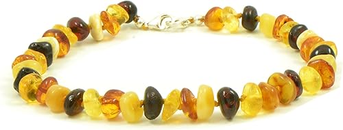 Tobillera para adulto de ámbar báltico multicolor ajustable de 19 a 94in