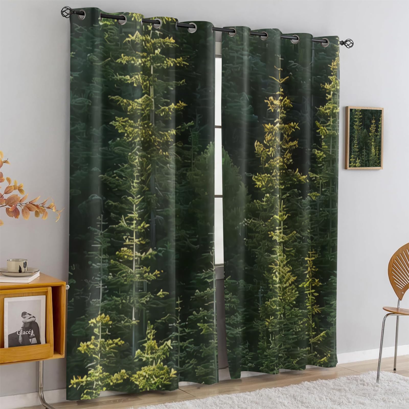Tende Oscuranti GSKOQD - Stampa 3D Lamina Oro Verde 264x214cm - Foto 3