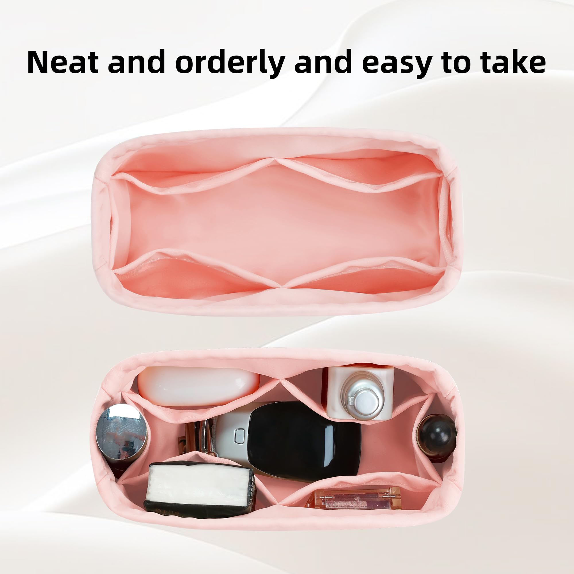 DGAZ Organizador de Bolso Satin para Herbag 20, Inserto Bolso, Rosa
