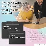 Wacom Intuos Small Bluetooth Graphics Drawing Tablet, Portable for Teachers, Students and Creators, 4 Customizable ExpressKeys, Compatible with Chromebook Mac OS Android and Windows - Black
