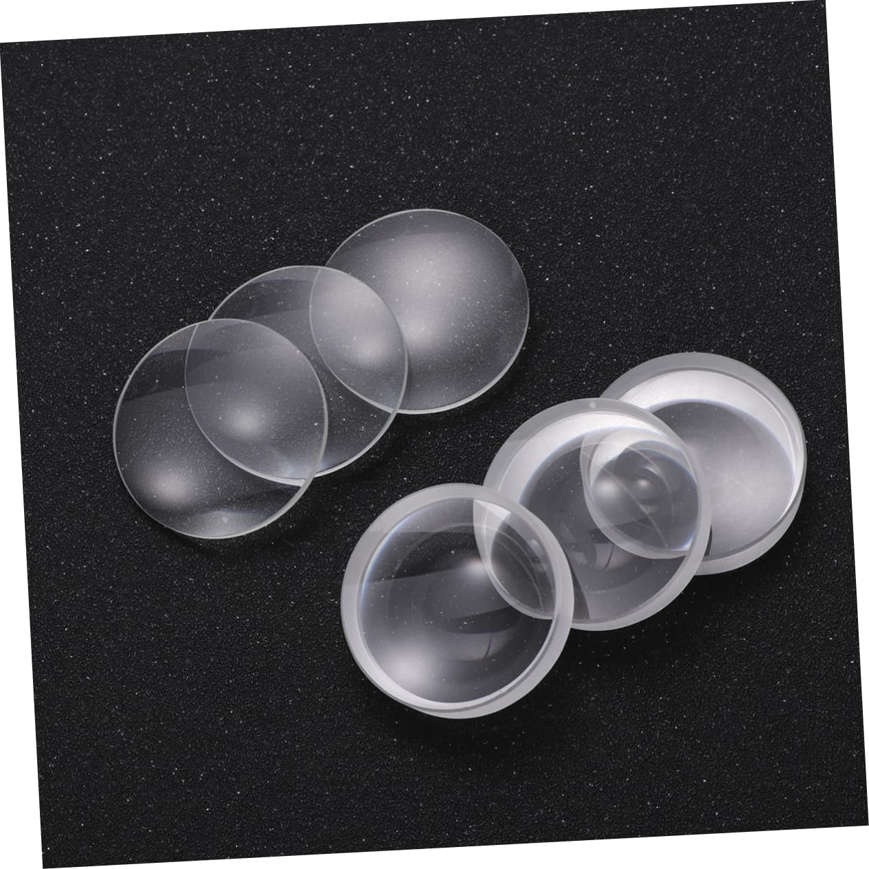 SOLUSTRE 12pcs Double Convex Glass Lens Focal Concave and Convex Lab Optical Trial