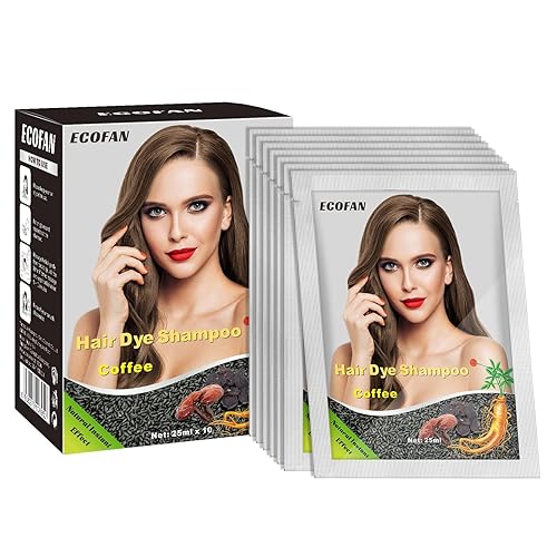 10 unidades de champú de tinte para el cabello café 3 en 1, champú de color natural para el cabello, tinte instantáneo semipermanente para hombres y