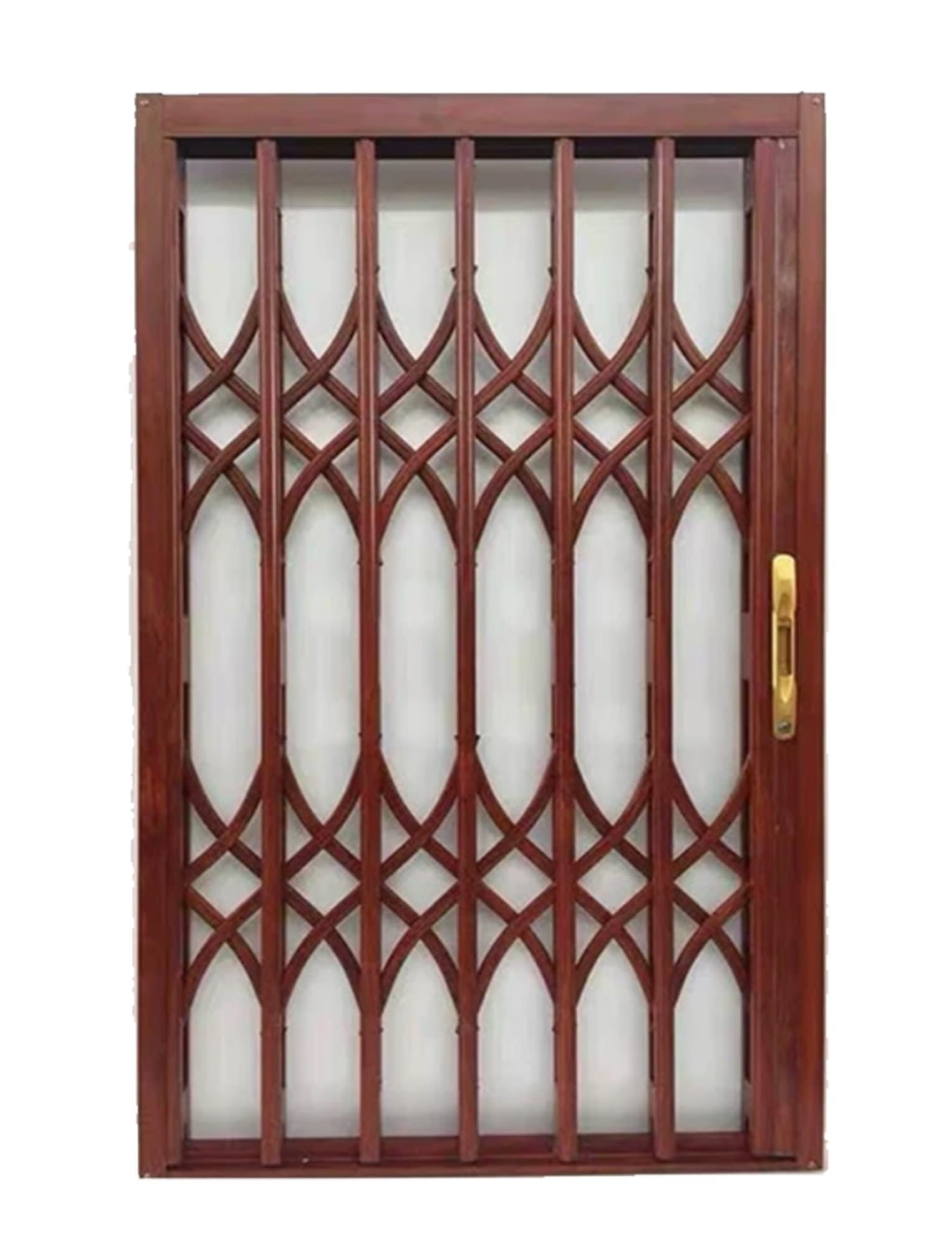 Barre di sicurezza per finestre in alluminio resistente – Guardrail pieghevole a prova di bambino per uso interno/esterno, recinzione antifurto con serratura, design antifurto (81,3 x 200,7 cm)