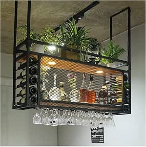 Amazon.com: Hanging Wine Rack - Ceiling Floating Shelves, Ceiling ...