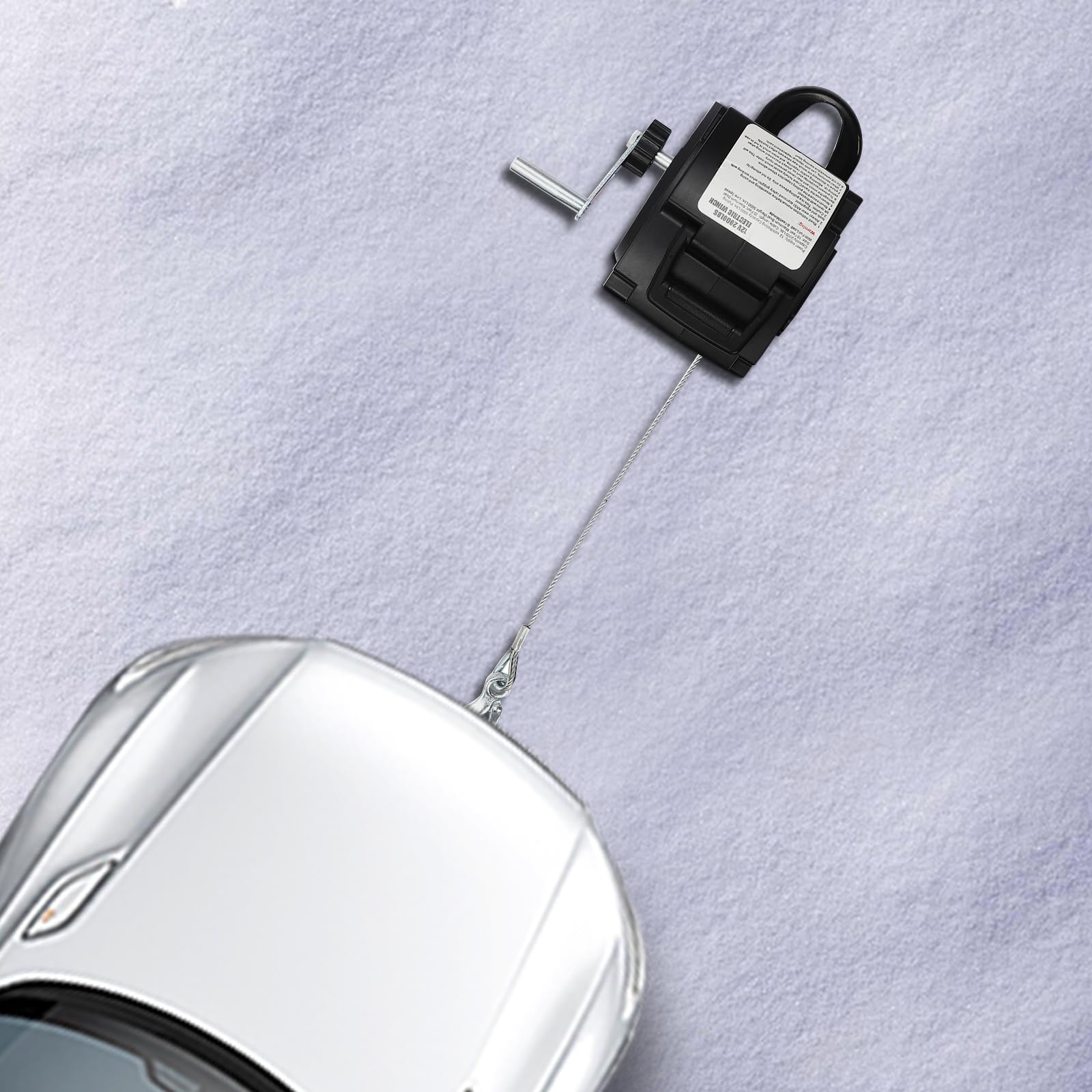 Paranco Elettrico, Verricello Portatile, 2267,96 Kg, con Manovella, Argano Di Sollevamento, Gancio Solido, Strumento Rimorchio, Cabestan A Cavo, Adatto Per Automobili, Rimorchi, Camion, Yacht, Barche