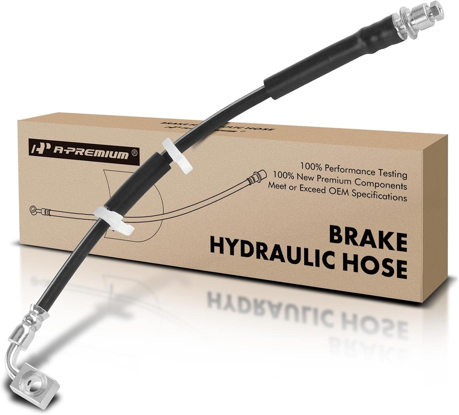 A-Premium Front Passenger Brake Hydraulic Hose Compatible with Select Jeep and Dodge Models - Liberty 2008-2012, Nitro 2007-2011 - Replace# 52125118AD, 52125118AF