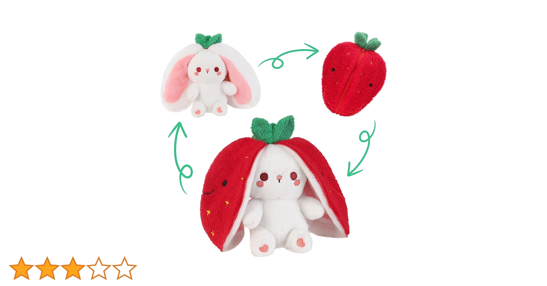 コリラックマ フェイス変身クッション 顔デザイン うさぎ 2way