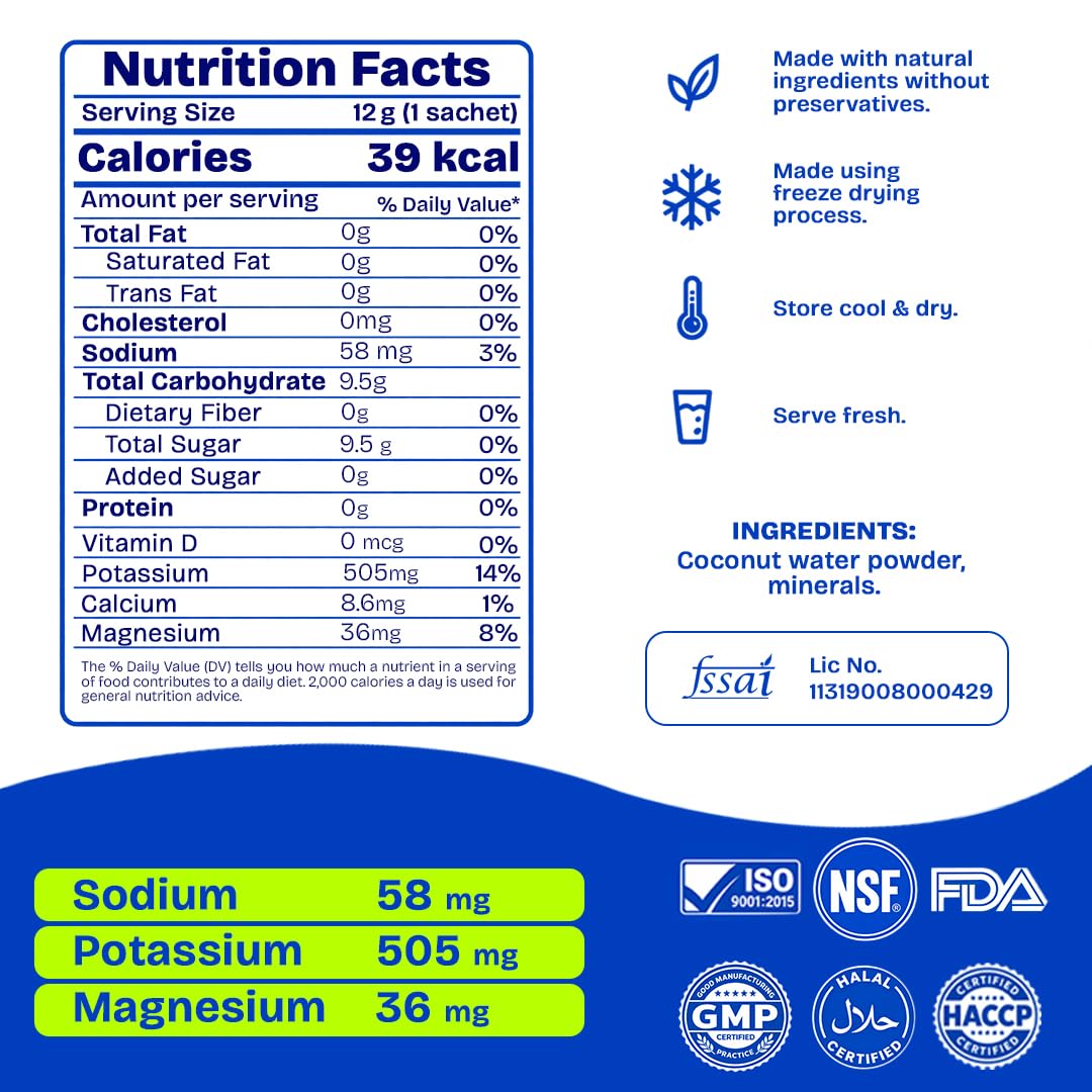 Naturup Electrolytes Powder | Hydration Sachets Packed with Minerals | Zero Sugar Rehydration Sachet, No Artificial Sweeteners & Preservatives | Coconut Water Fleavour | 90 Electrolytes Sachets — Amazon image 7