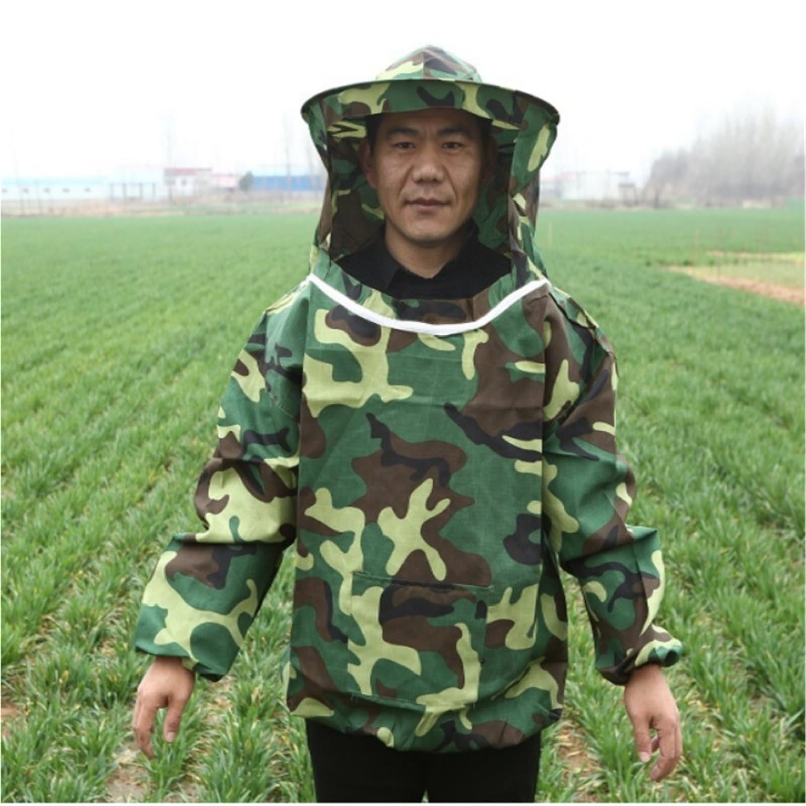 Traje de apicultura con gorro, equipo antipicaduras, ropa agrícola, mono.(Pink)