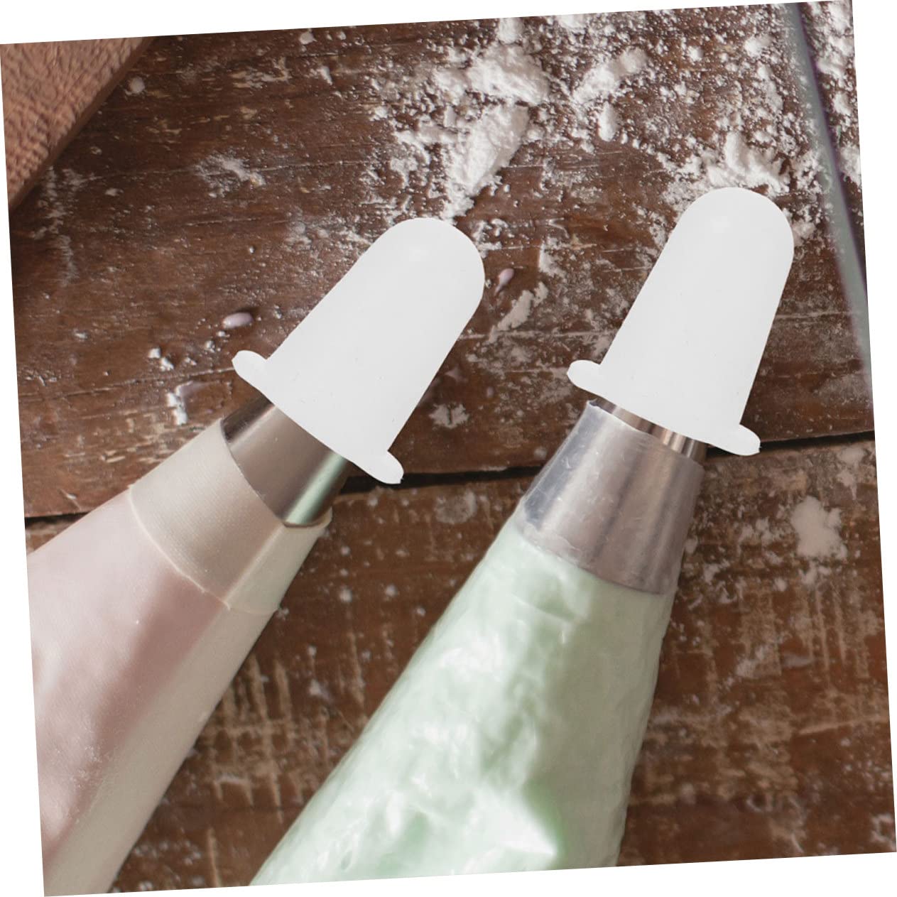 Alipis 5 Sätze Schutzkappe Für Spritztüllen Rohrleitungsdüse Mit Und Kuchendekoration Zubehör Tortendekoration Zubehör Schutzabdeckungen Piping Tip Kleine Ärmel Kieselgel Weiß 6 Stück * 5